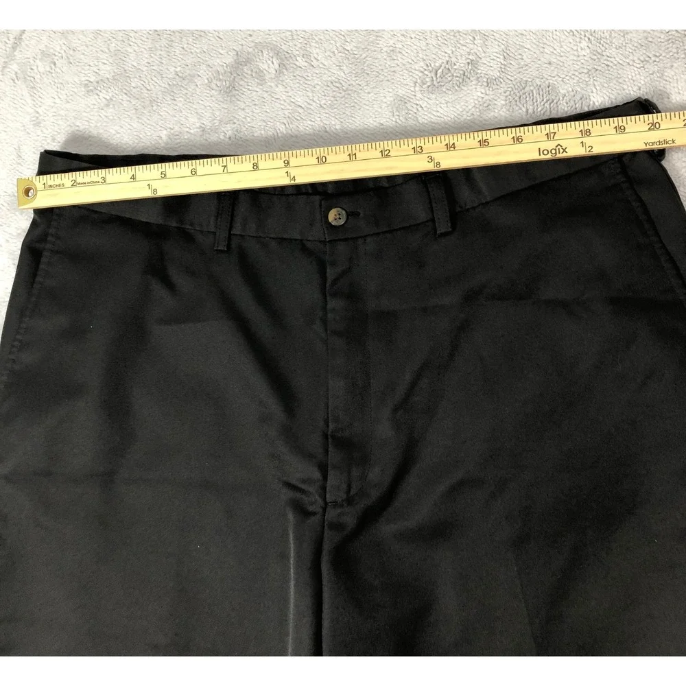 Haggar Shorts Men's Size 40 Black Flat Front Chino Golf Casual Summer Outdoor